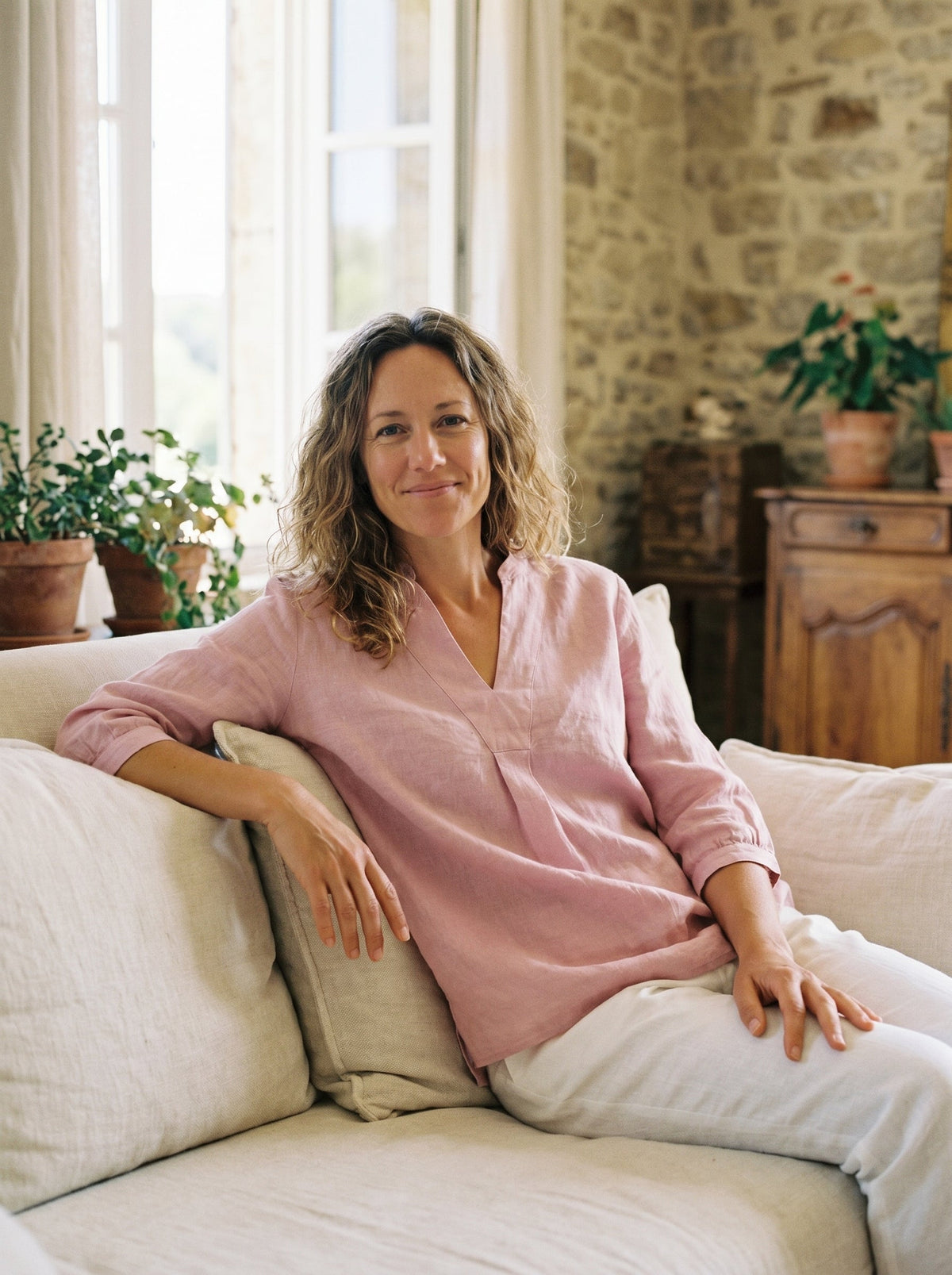 JOANNA 100% Linen Dress Shirt
