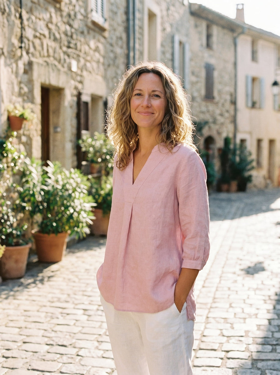 JOANNA 100% Linen Dress Shirt