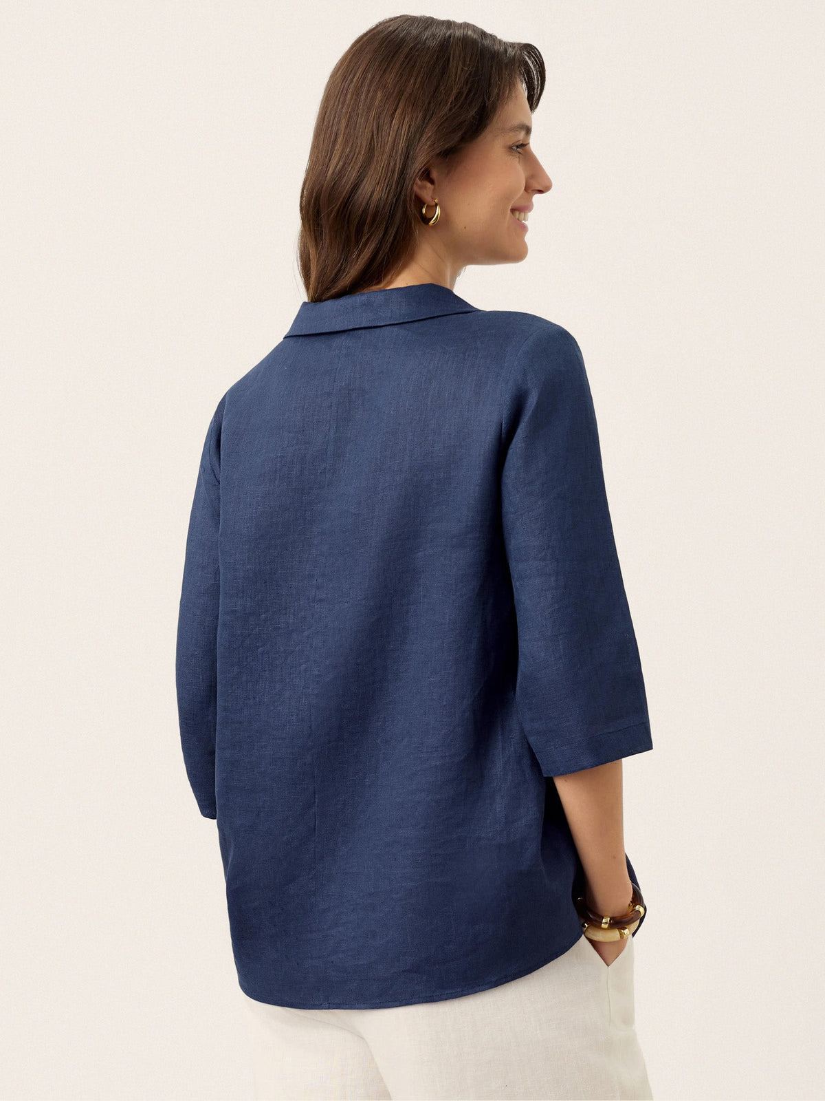 OTTILIE Asymmetric 100% Linnen top