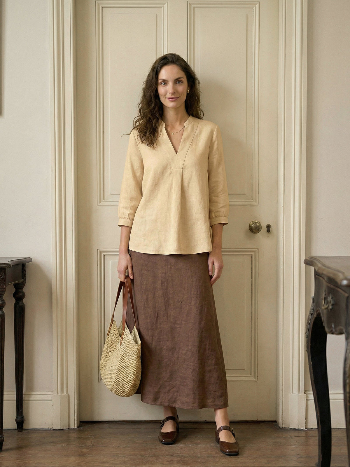 JOANNA 100% Linen Dress Shirt