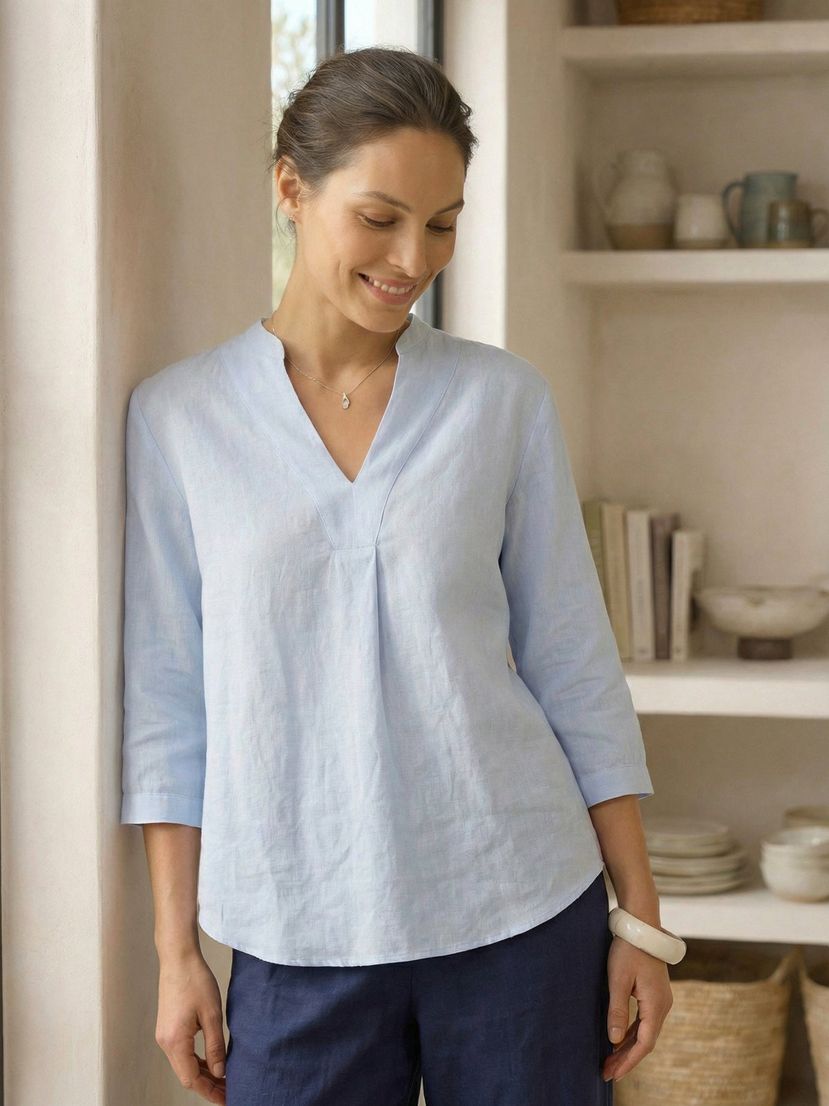 JOANNA 100% Linen Dress Shirt