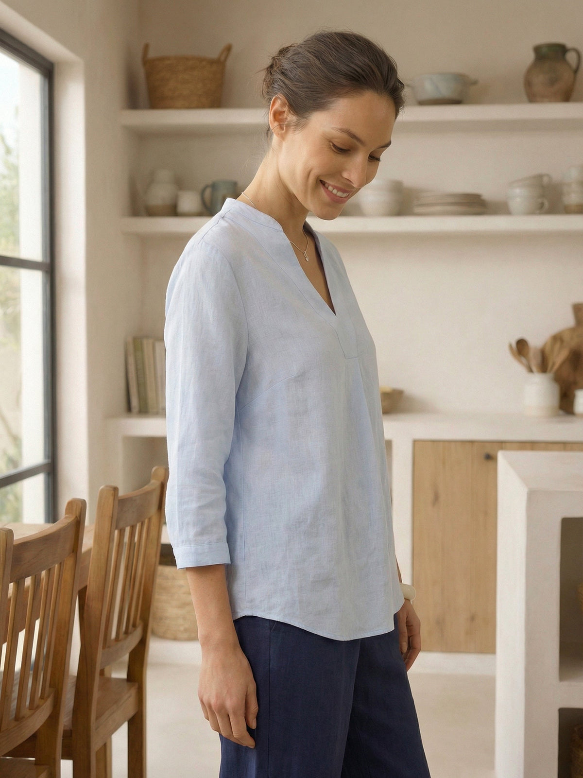 JOANNA 100% Linen Dress Shirt