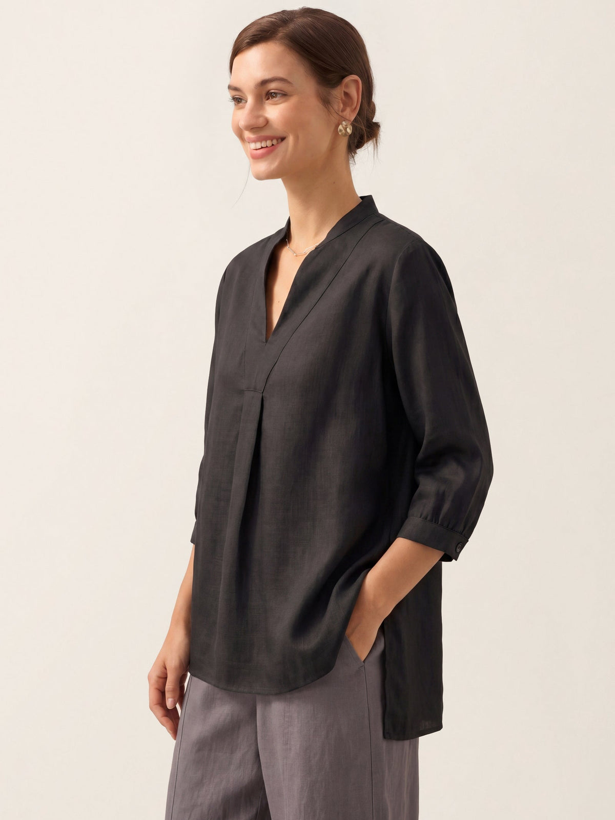 JOANNA 100% Linen Dress Shirt