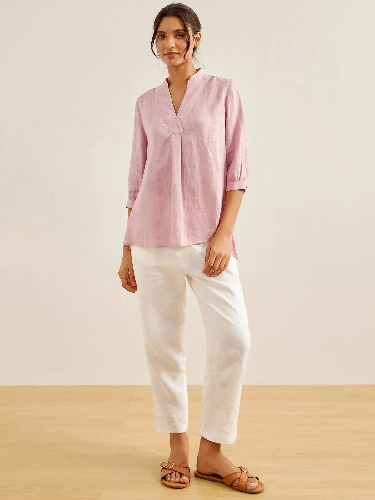 JOANNA 100% Linen Dress Shirt