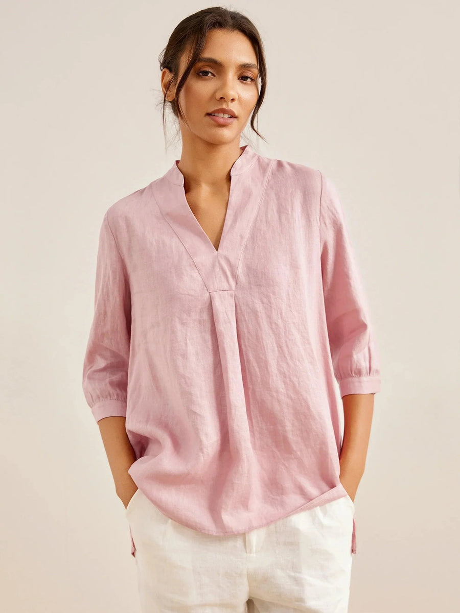 JOANNA 100% Linen Dress Shirt