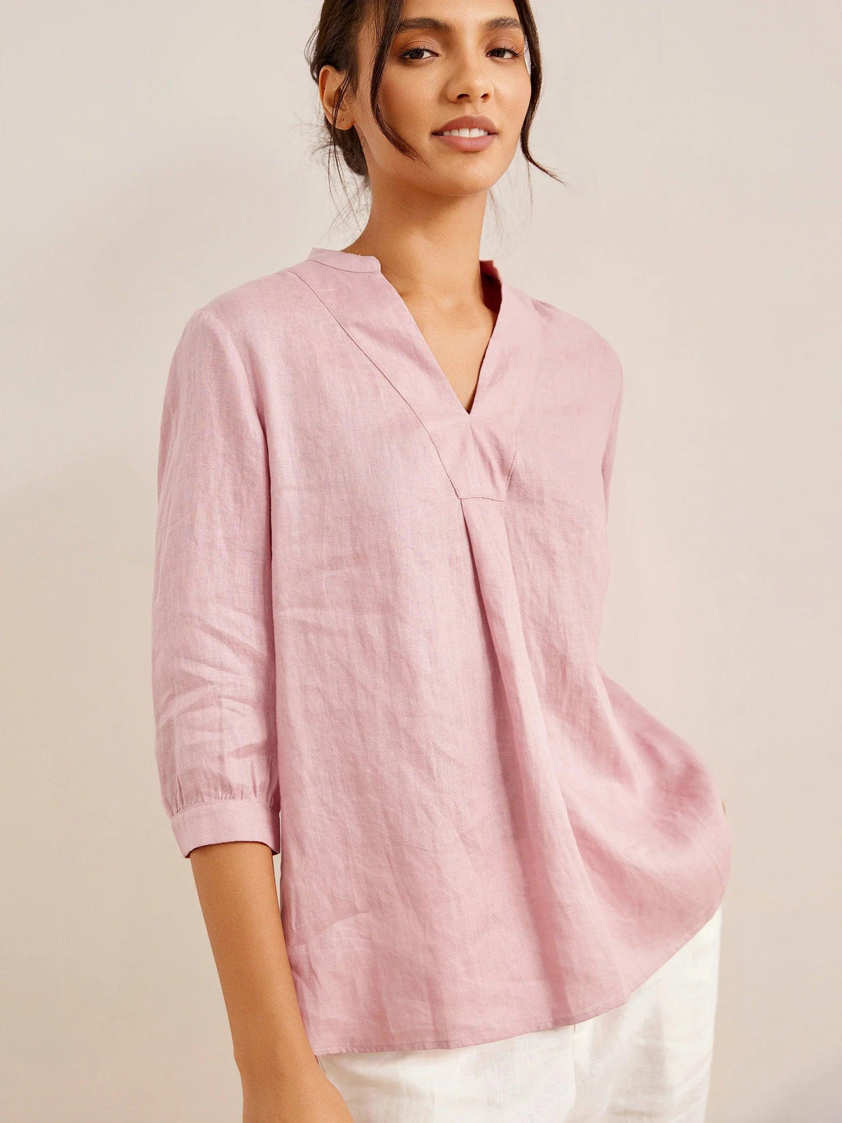 JOANNA 100% Linen Dress Shirt