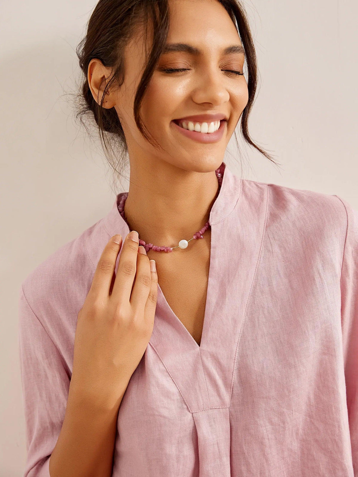 JOANNA 100% Linen Dress Shirt