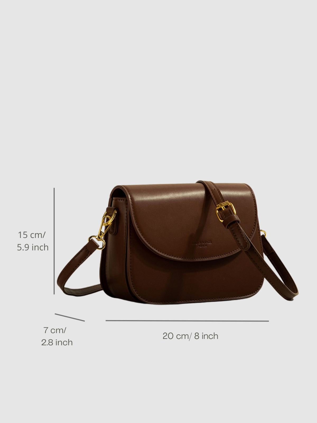 WLS Simple Retro Textured Square Crossbody Bag