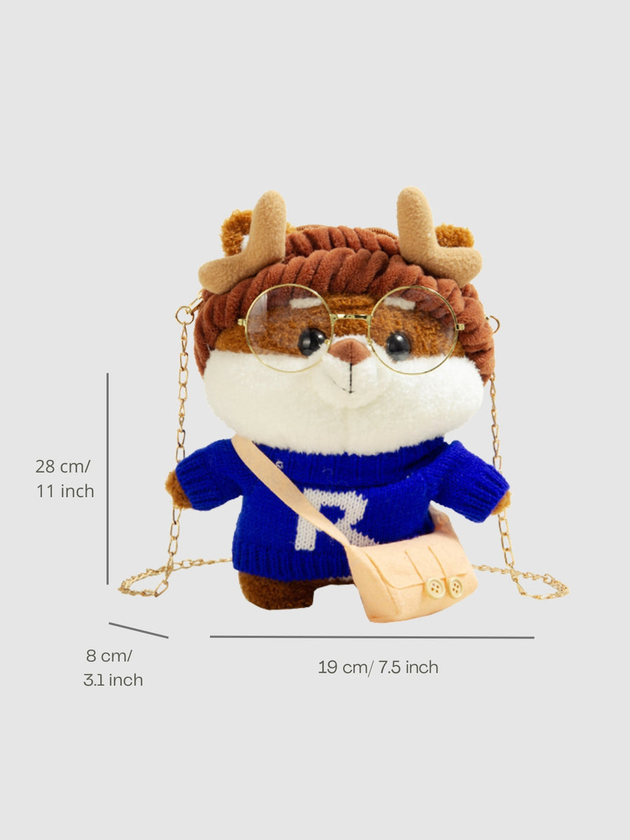 WLS Cute Plush Doll Small Crossbody Bag