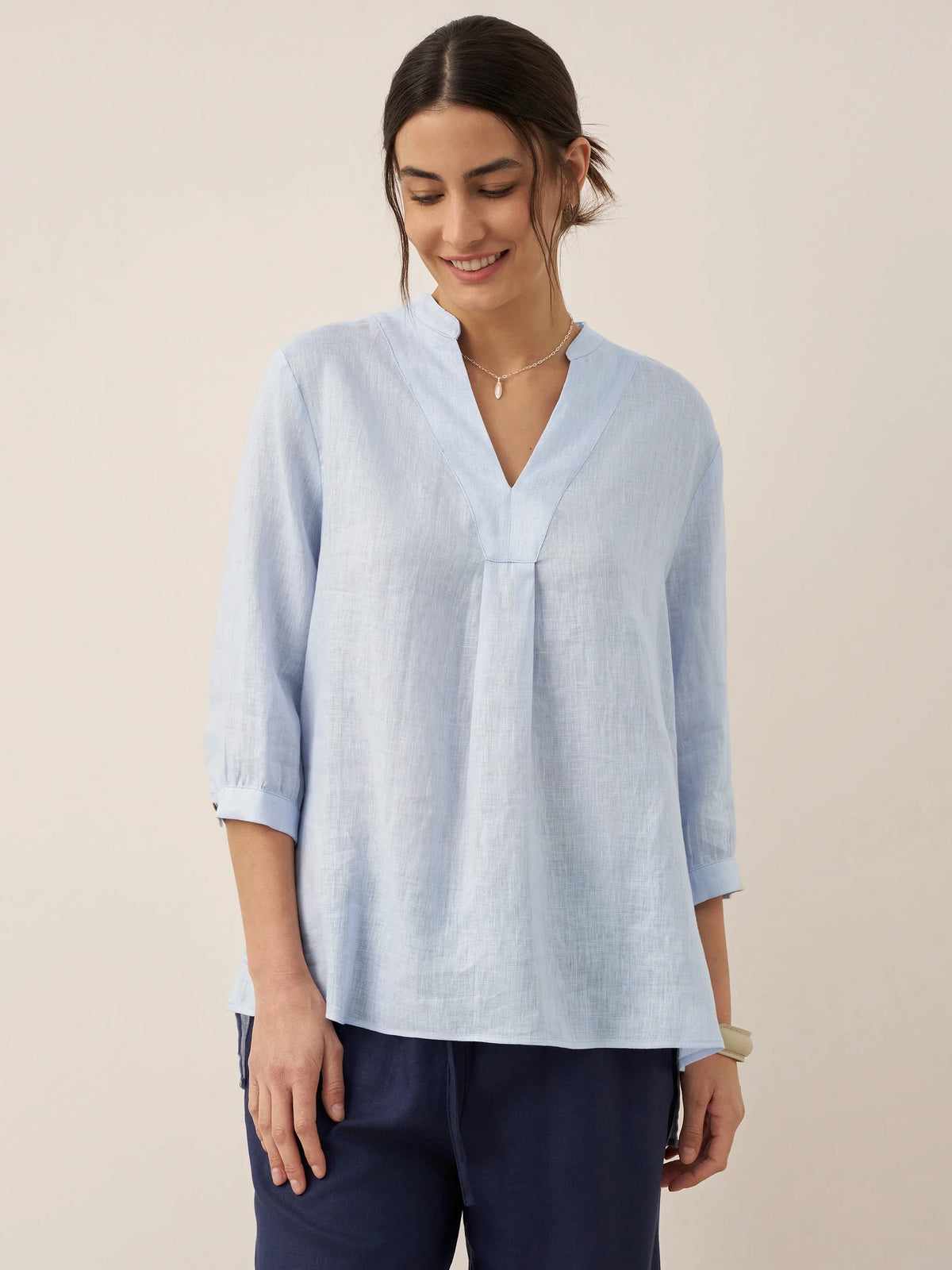 JOANNA 100% Linen Dress Shirt