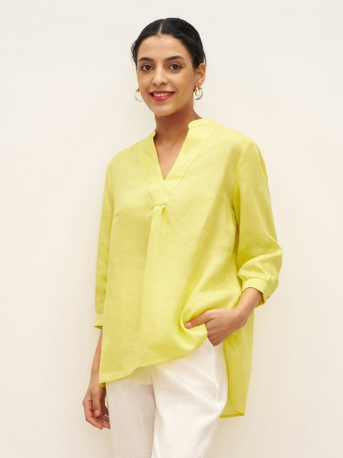 JOANNA 100% Linen Dress Shirt