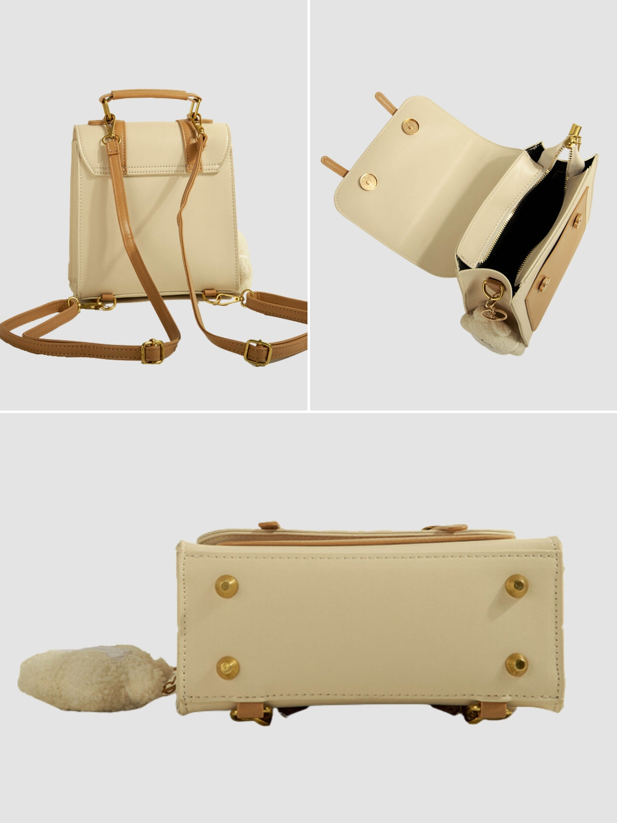 WLS Genuine Large Capacity Leather Backpack