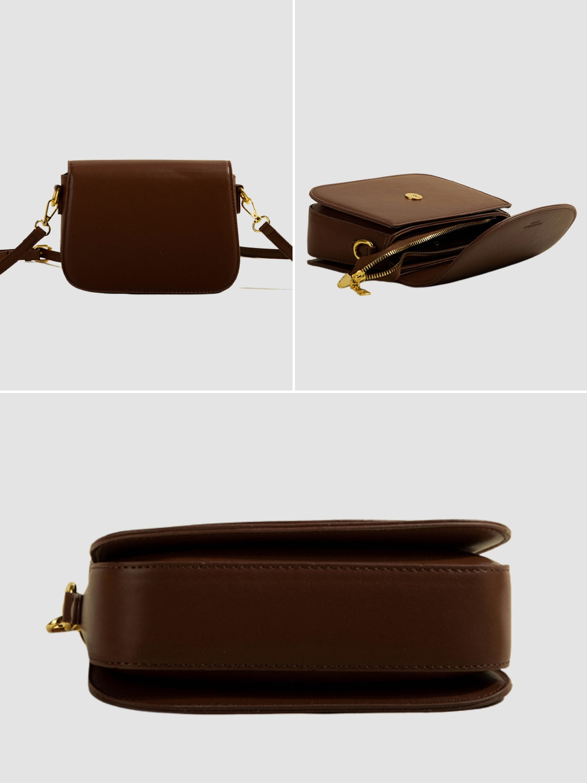 WLS Simple Retro Textured Square Crossbody Bag