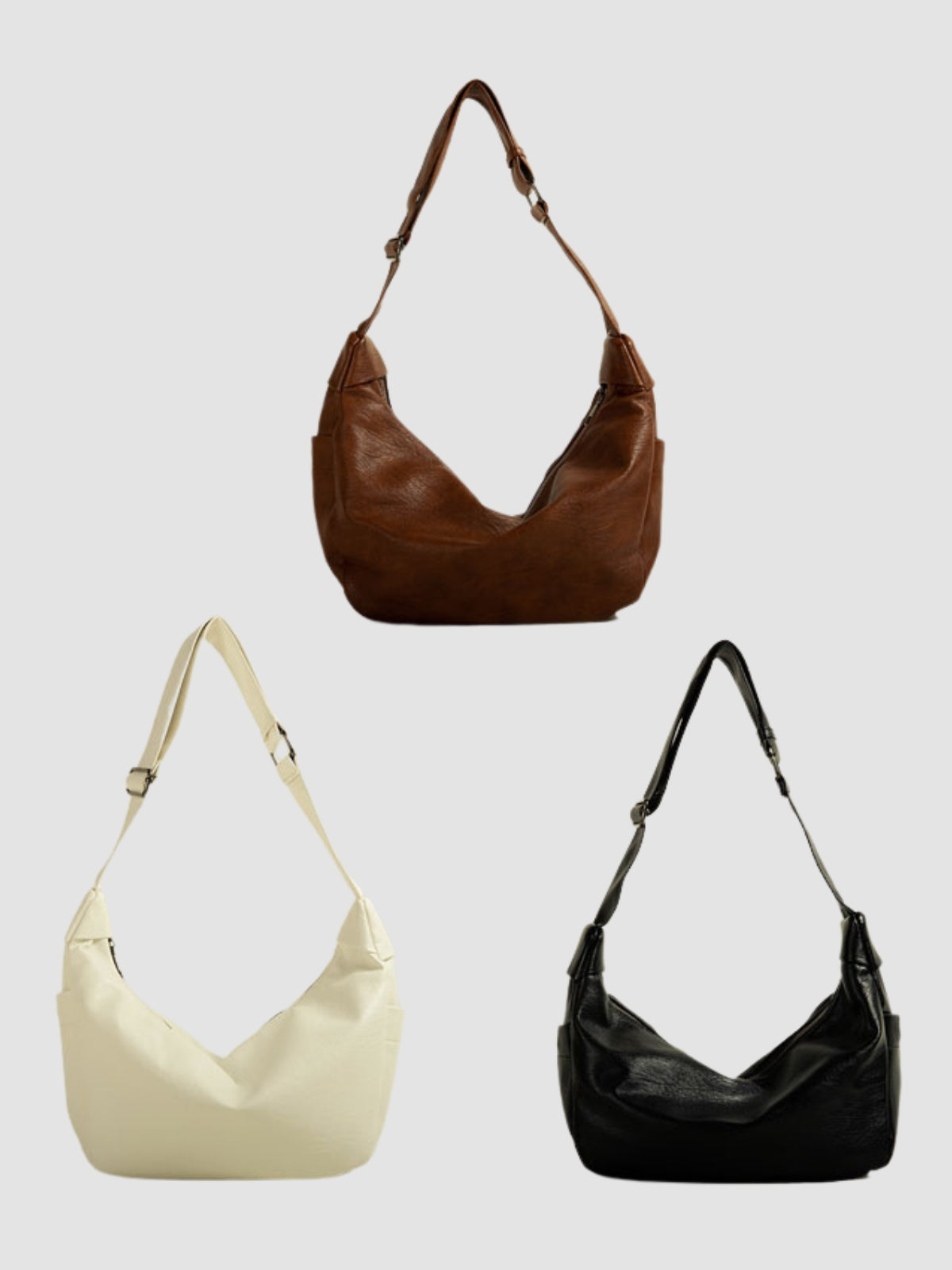WLS Dumpling Retro Casual Tote Leather Bag