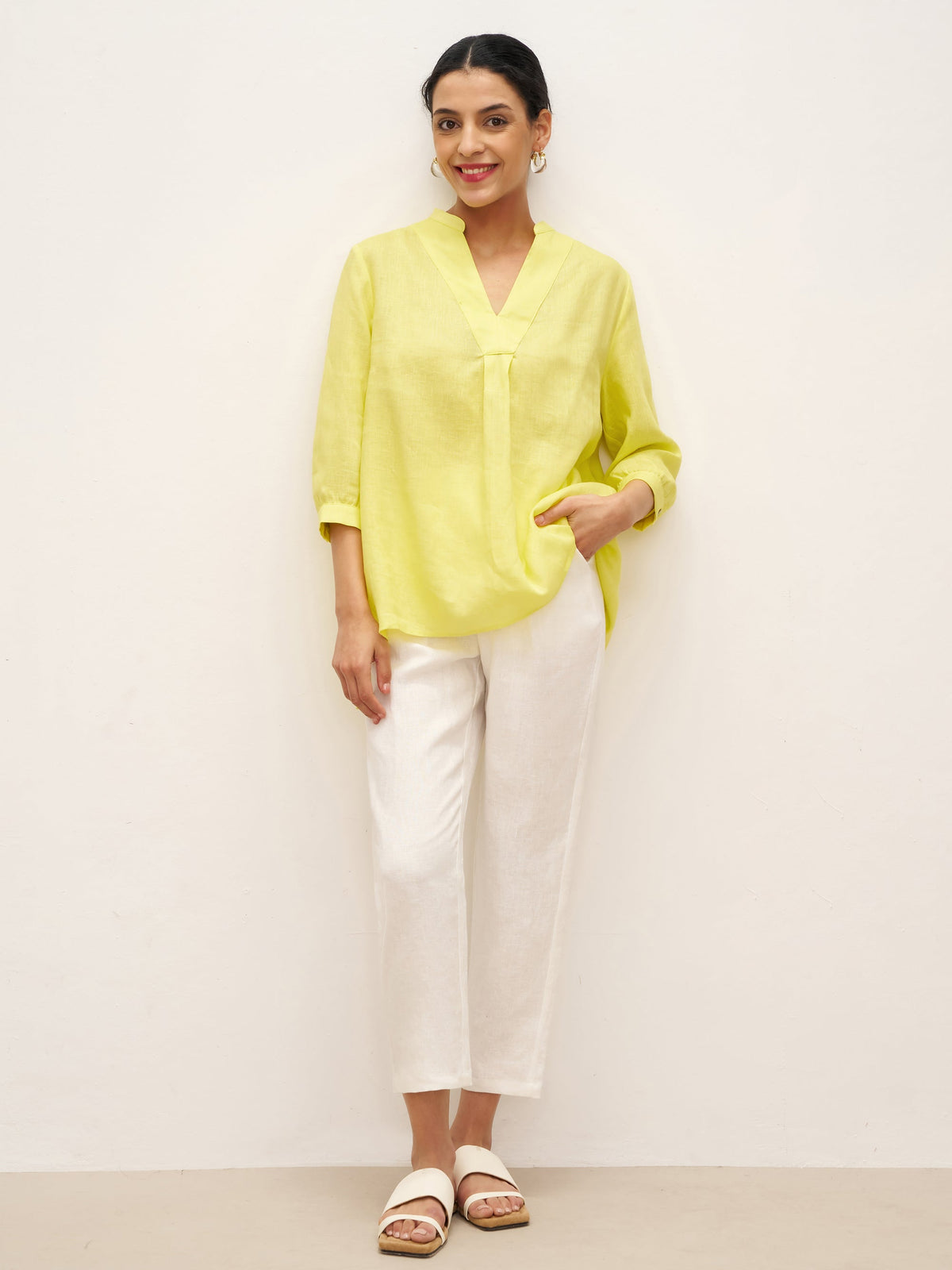 JOANNA 100% Linen Dress Shirt