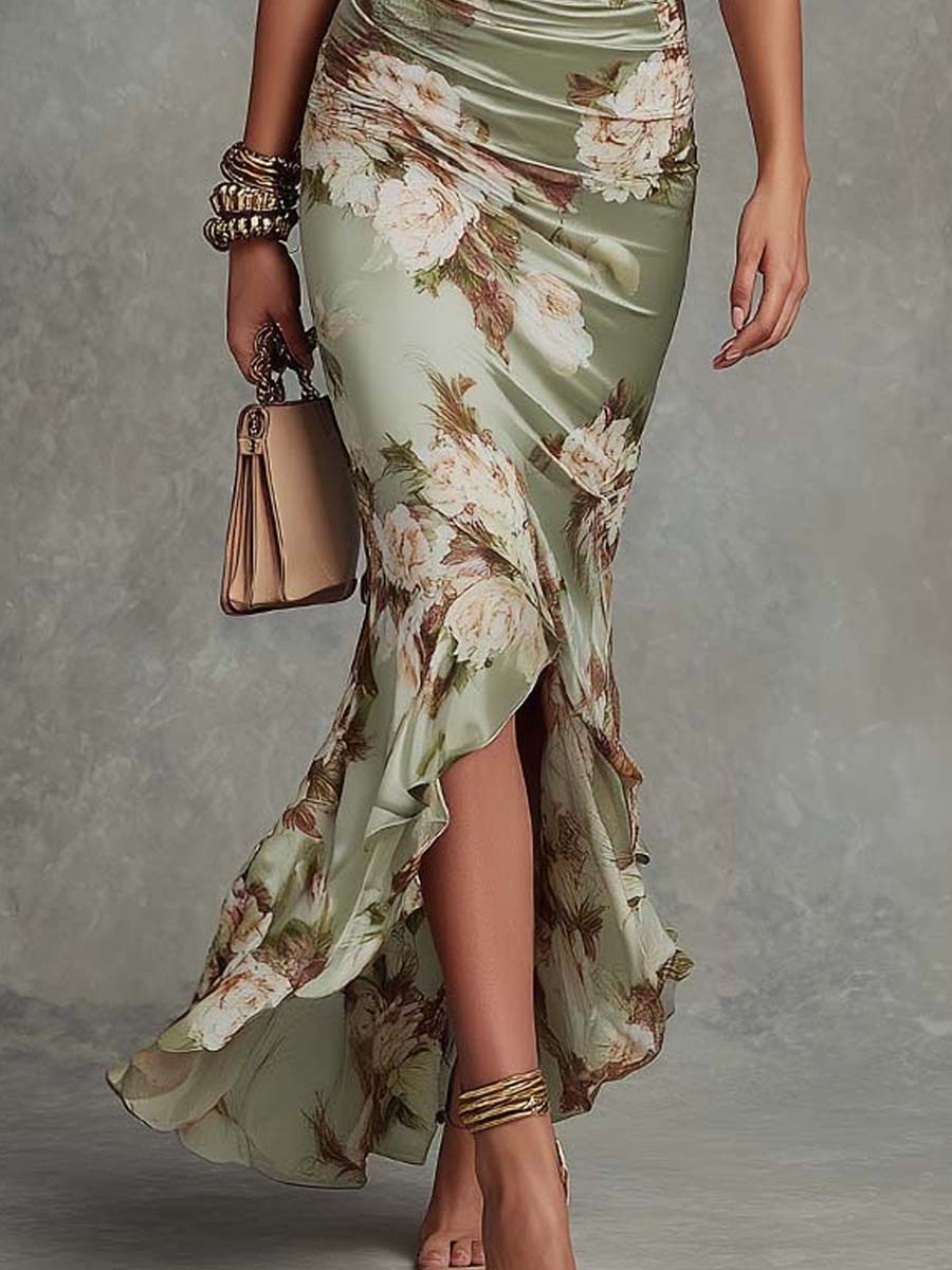 OKTAWIA | Satin with Flared Sleeve