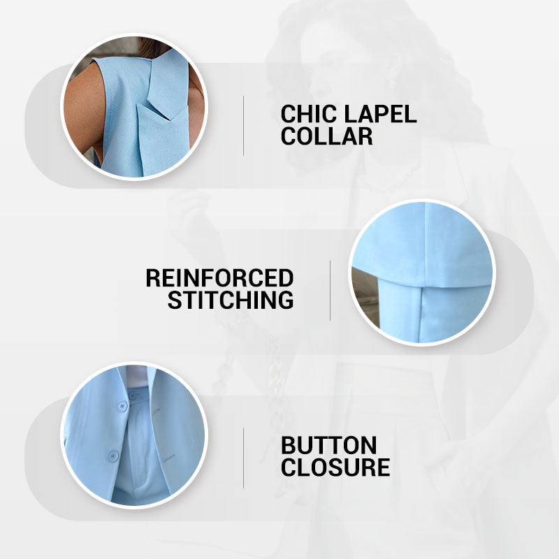 Sleeveless Blazer Set