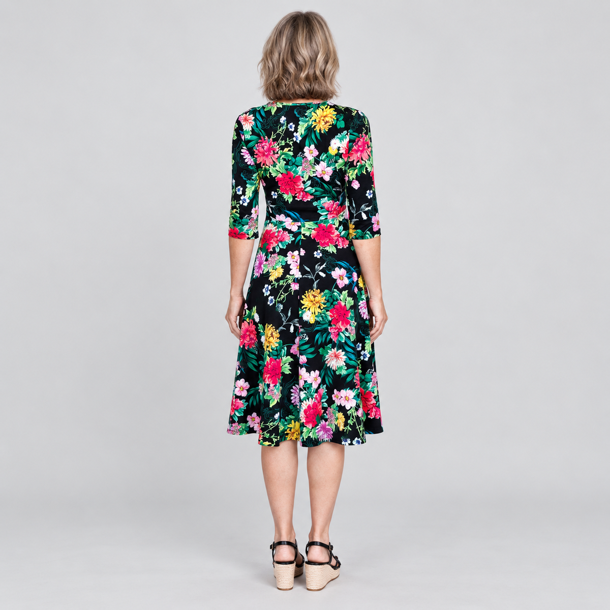 Cleo Dress in kasumi black