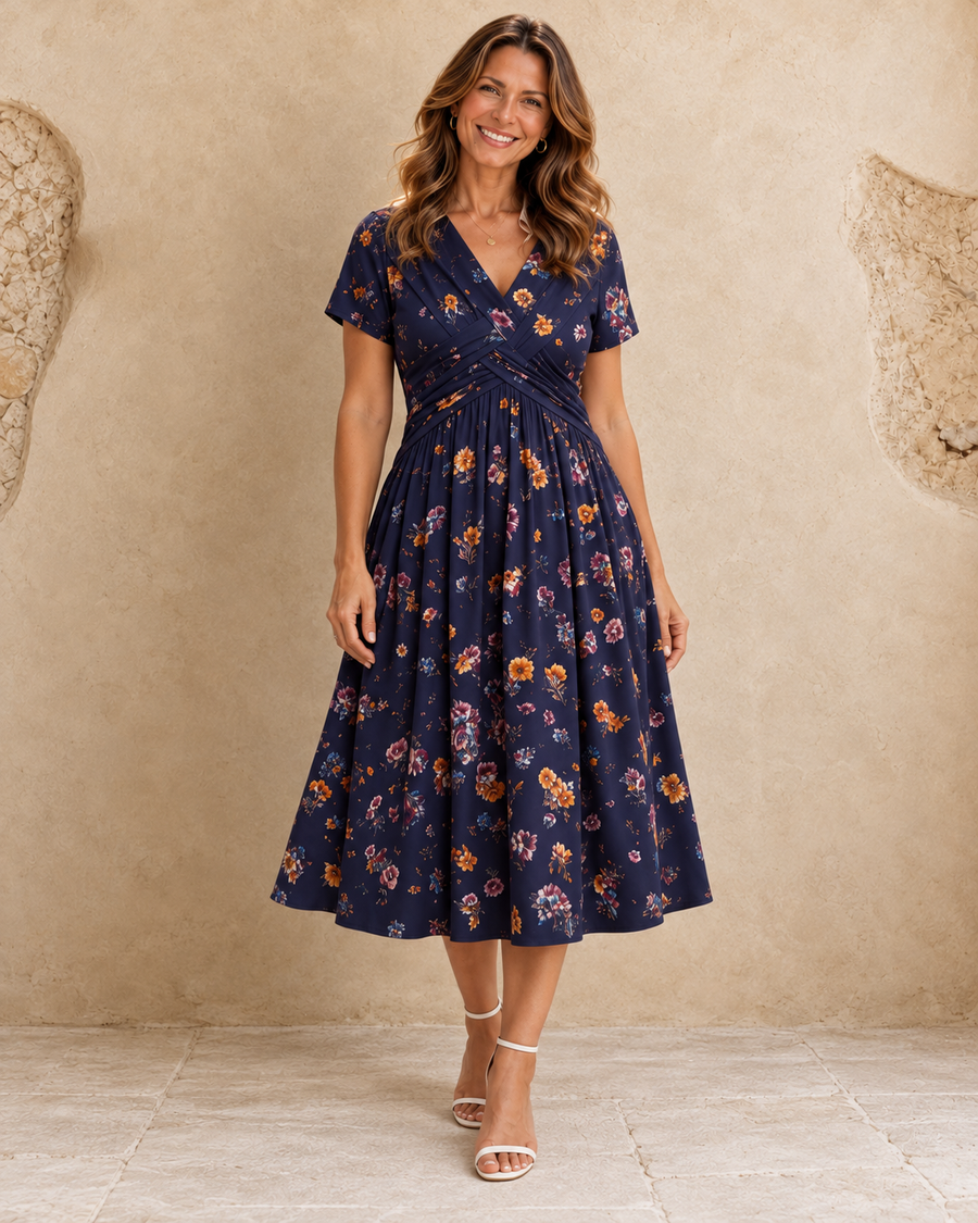 Theresa™ Floral Twist Waist Dress