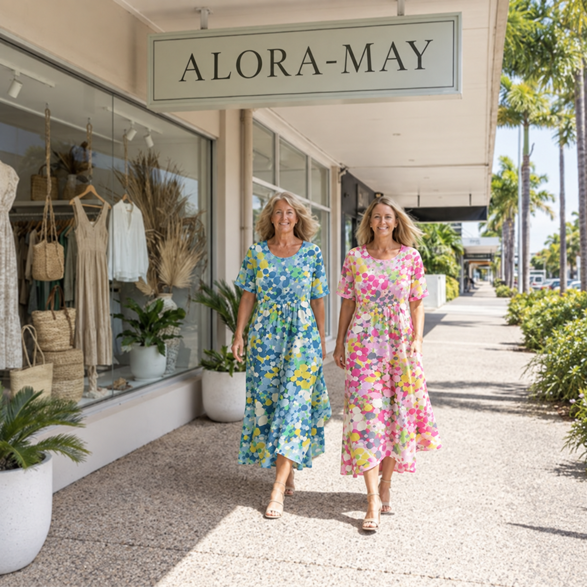 Elena | Loose and Lightweight Floral Midi Dress