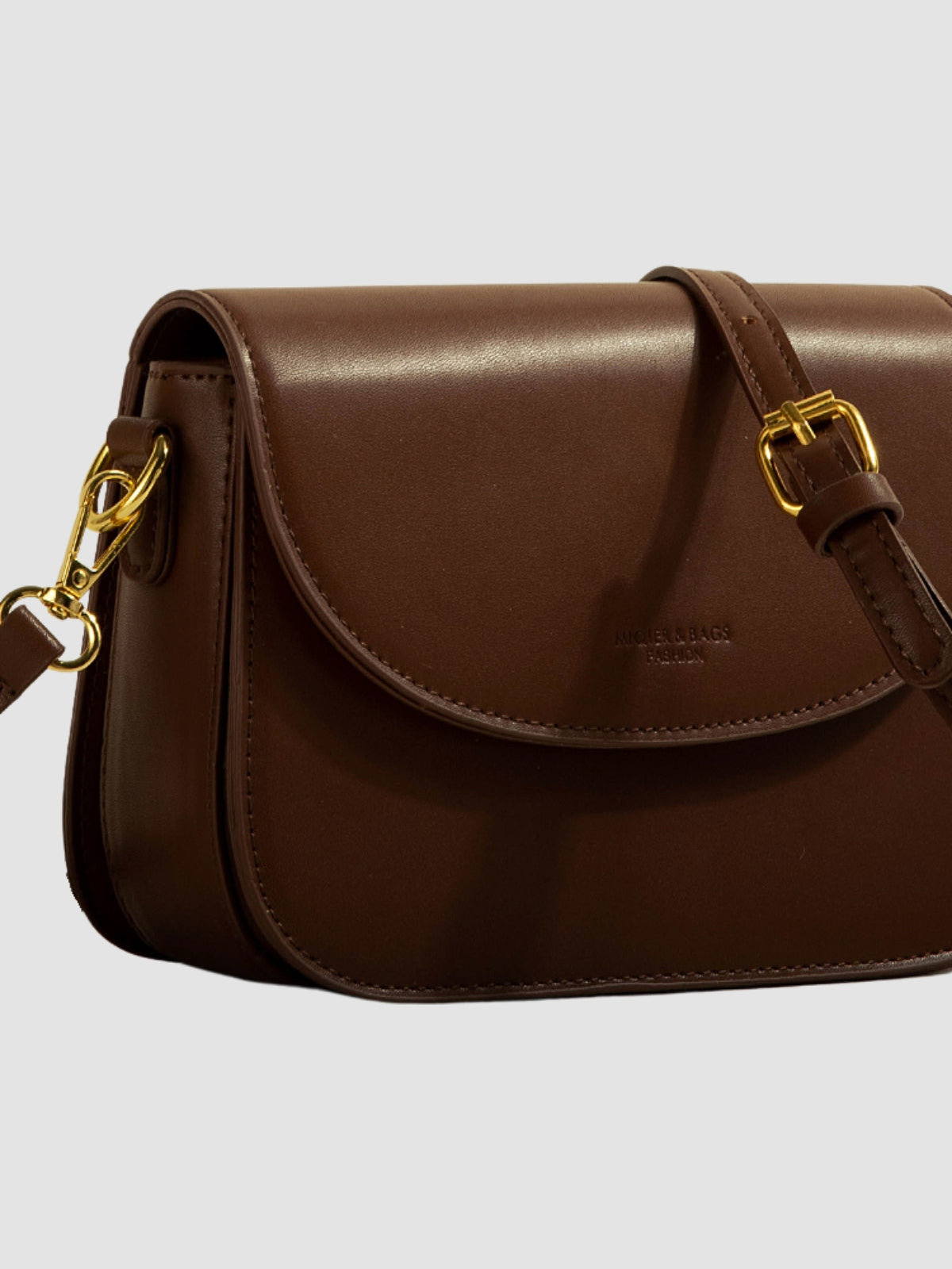 WLS Simple Retro Textured Square Crossbody Bag