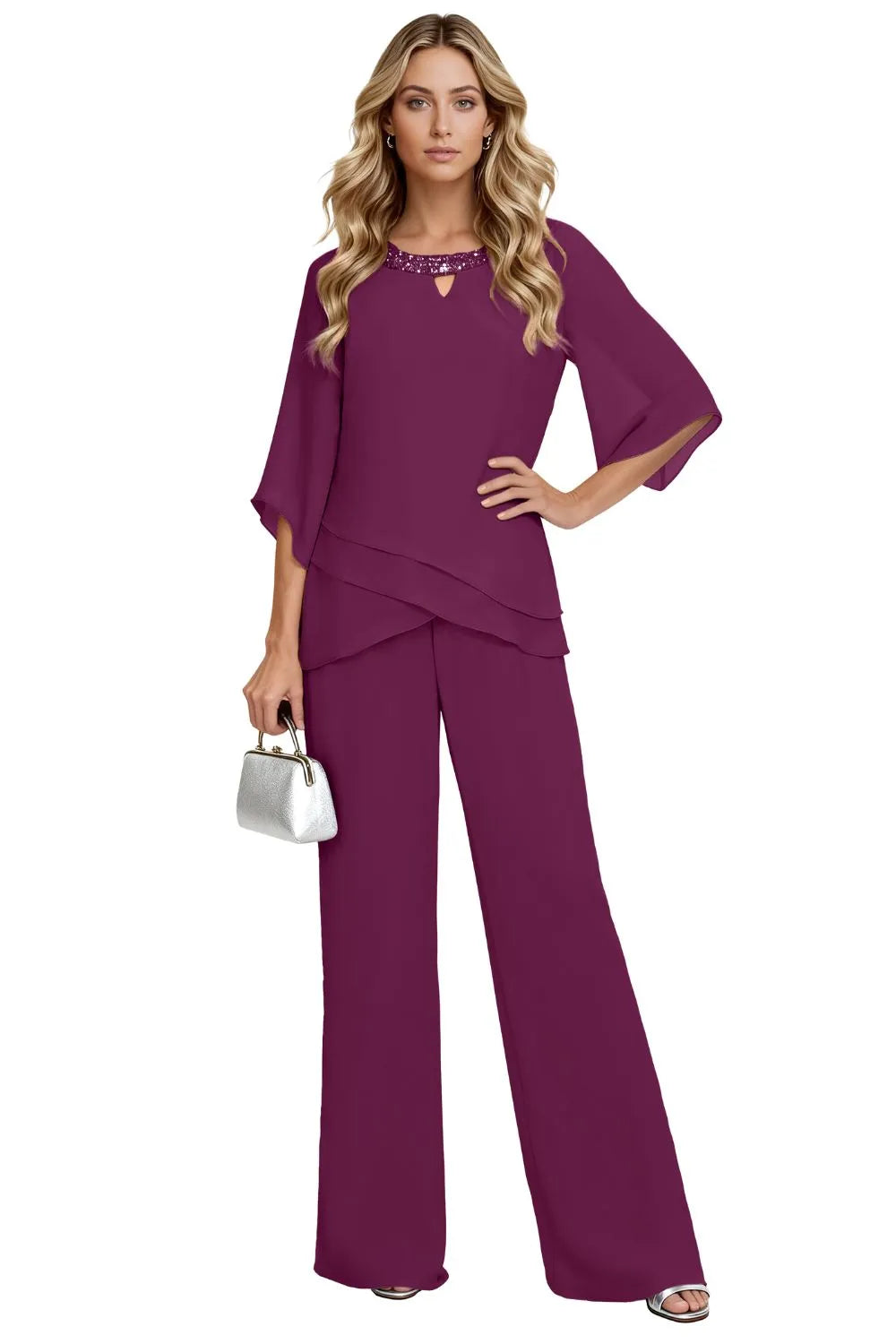 Sophisticated Loose-Fit Formal Pant Set